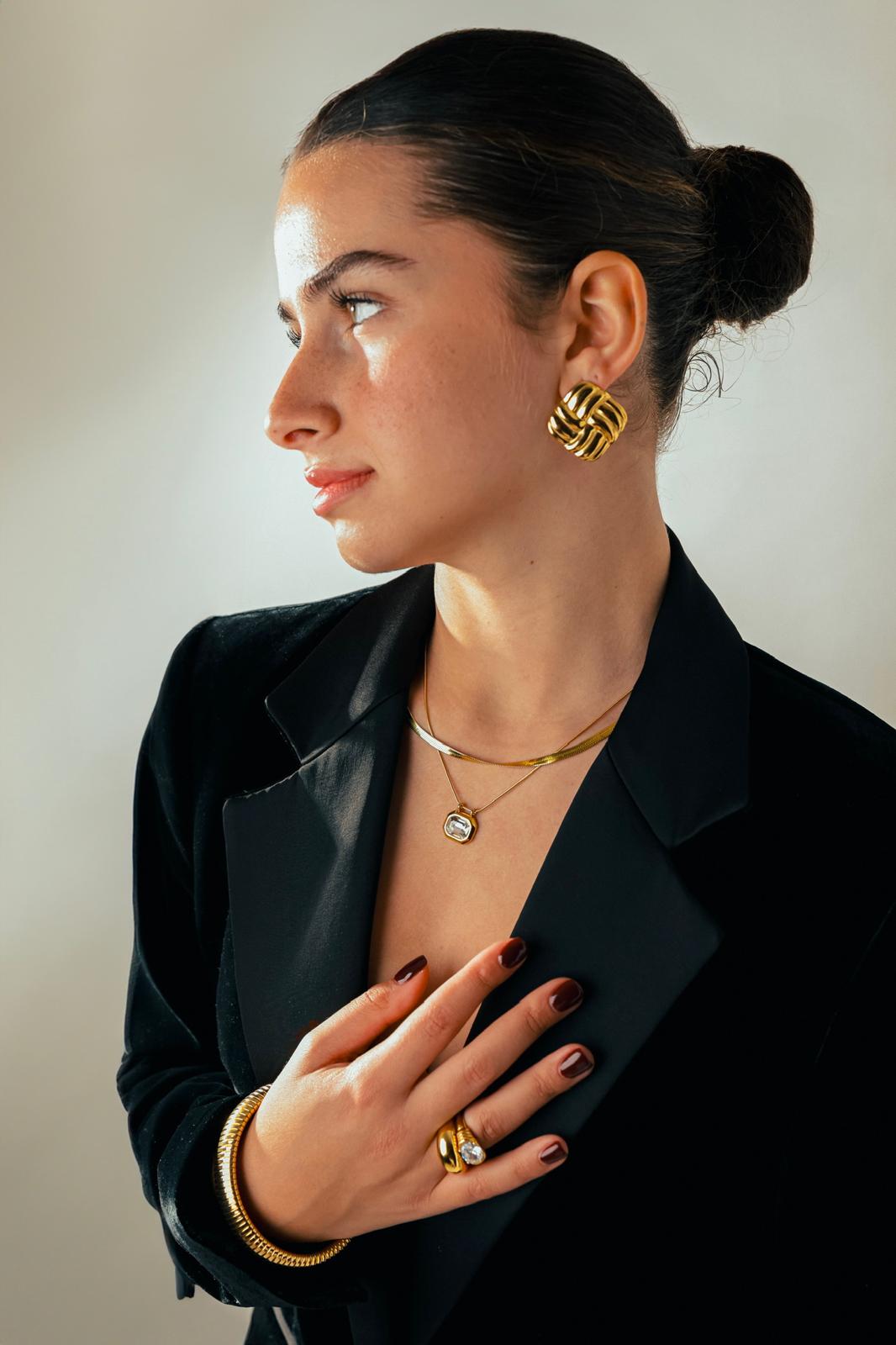 Hazel Square Earings