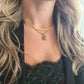 Olive Green Zirconia Pendant Necklace