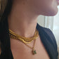 Olive Green Zirconia Pendant Necklace